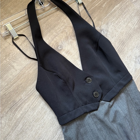 bebe Black and Gray Midi Dress - Picture 4 of 11